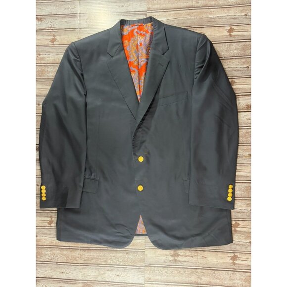 Holland & Sherry for Arthur 100% cashmere Sport jacket blazer sz 50 color Navy - Picture 1 of 6